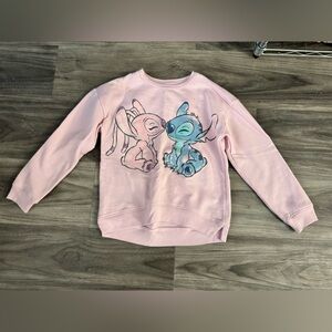 Pink Sweatshirt with Cartoon Print